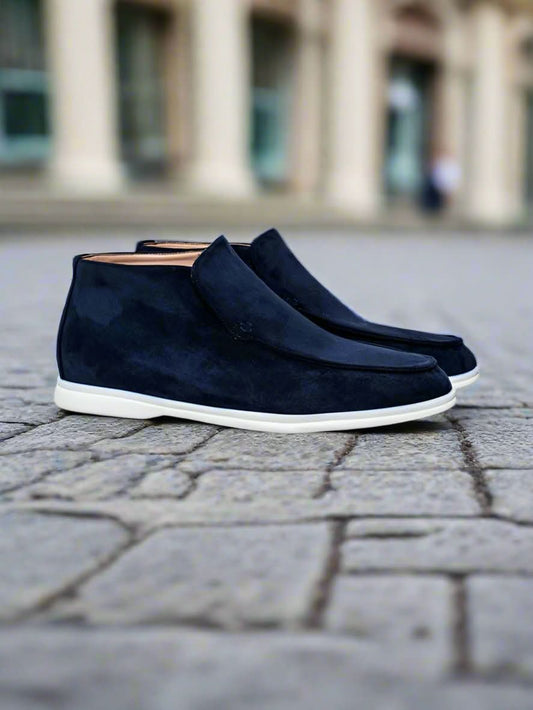 Herr Chukka Boots – Mocka – Slip-On – Gummisula – Stilren & Bekväm