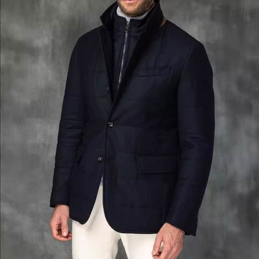 Herrkavaj - Skräddarsydd Passform - Enkelknäppt - Klassisk Notch-slag - Elegant Business