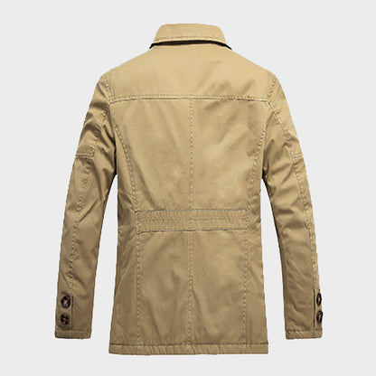 Herrar jacka – Regular fit – Knäppning fram – Fleecefodrad – Lockfickor – Mellanlängd