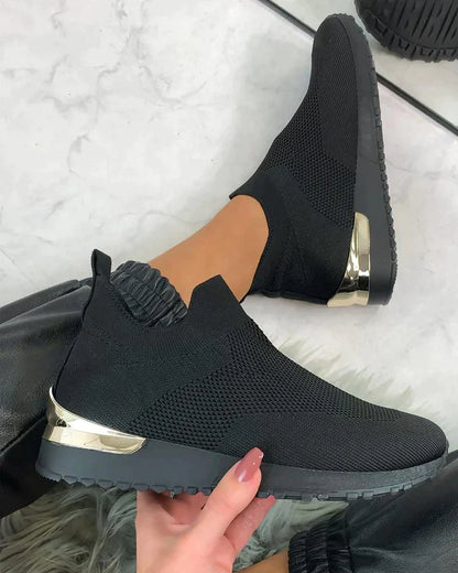 Dam Sneakers – Andningsbar Mesh – Socklik Passform – Halksäker Gummisula