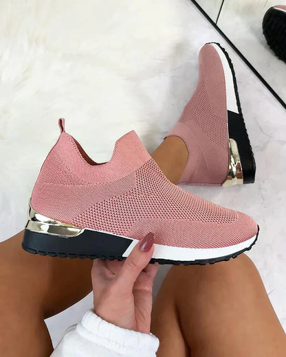 Dam Sneakers – Andningsbar Mesh – Socklik Passform – Halksäker Gummisula