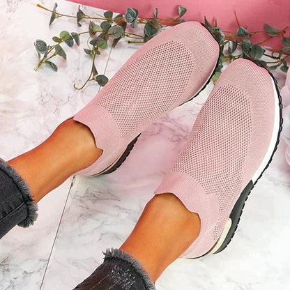 Dam Sneakers – Andningsbar Mesh – Socklik Passform – Halksäker Gummisula