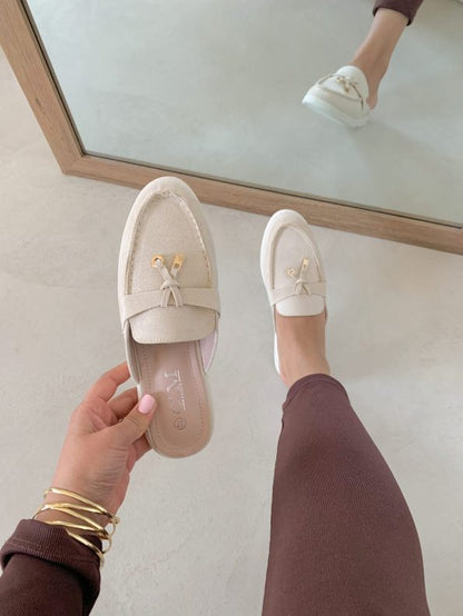 Damloafers – Klassisk Slip-On – Mjuk Yta – Tofsdetalj – Bekväm Passform