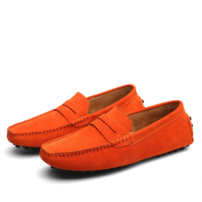 Herr Loafers - Äkta Läder - Mokassin-Stil - Halksäker Sula - Slip-On Elegans
