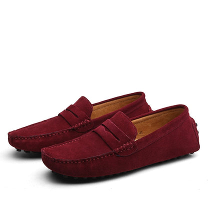 Herr Loafers - Äkta Läder - Mokassin-Stil - Halksäker Sula - Slip-On Elegans