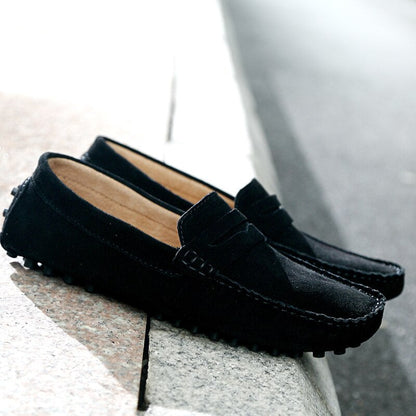 Herr Loafers - Äkta Läder - Mokassin-Stil - Halksäker Sula - Slip-On Elegans