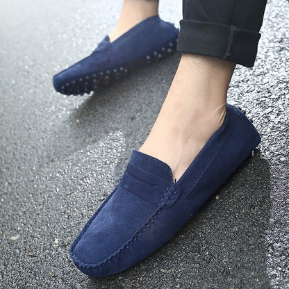 Herr Loafers - Äkta Läder - Mokassin-Stil - Halksäker Sula - Slip-On Elegans
