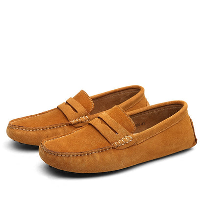 Herr Loafers - Äkta Läder - Mokassin-Stil - Halksäker Sula - Slip-On Elegans