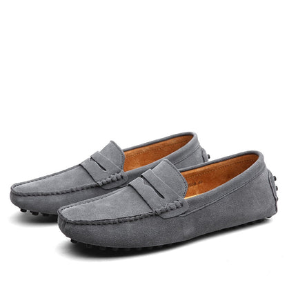 Herr Loafers - Äkta Läder - Mokassin-Stil - Halksäker Sula - Slip-On Elegans