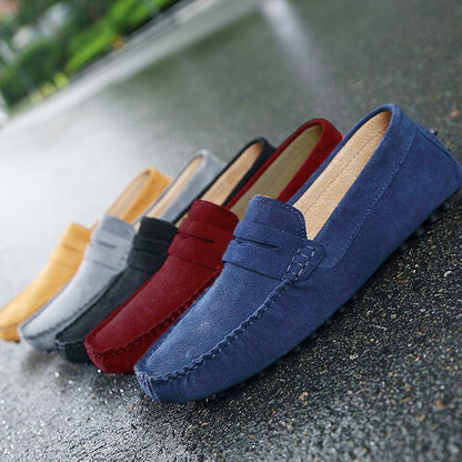 Herr Loafers - Äkta Läder - Mokassin-Stil - Halksäker Sula - Slip-On Elegans