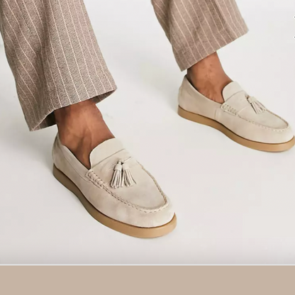 Herrloafers – Slim Passform – Mockaliknande Textur – Toffsdetalj – Slip-On