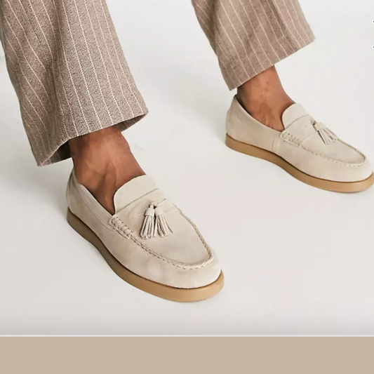 Herrloafers – Slim Passform – Mockaliknande Textur – Toffsdetalj – Slip-On