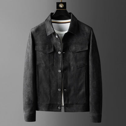 Herrjacka – Strukturerad Passform – Knäppning – Smart Casual Stil