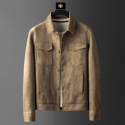 Herrjacka – Strukturerad Passform – Knäppning – Smart Casual Stil