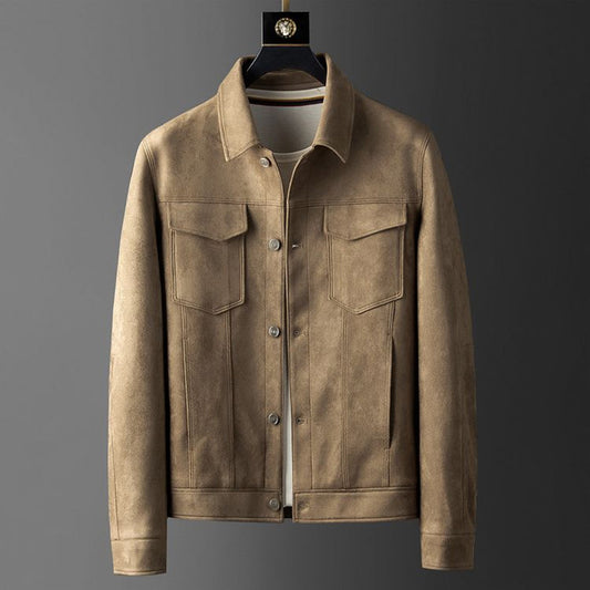 Herrjacka – Strukturerad Passform – Knäppning – Smart Casual Stil