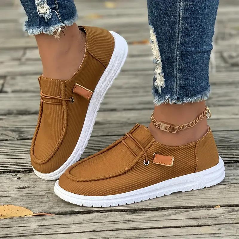 Damskor - Slip-on Loafers - Andningsbara Lätta - Bekväm Gummisula