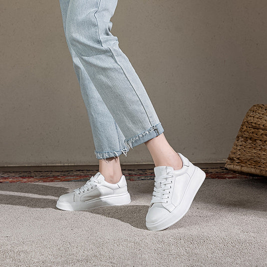 Dam Sneakers – Ortopedisk Komfort – Slim Fit – Plattformssula – Låg Modell