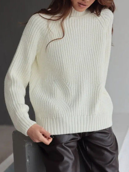 Damtröja – Lös Passform – Hög Krage – Raglanärm