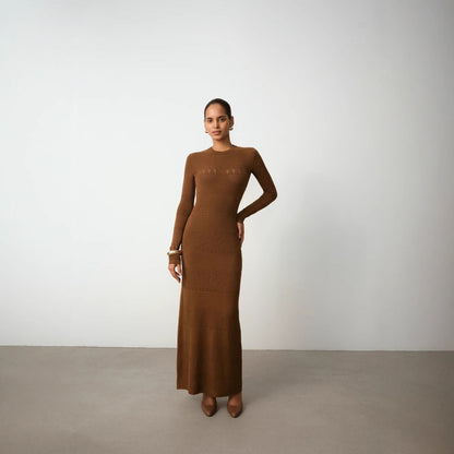 Damklänning Maxi – Slim Fit – Lång Ärm – Elegant Stil