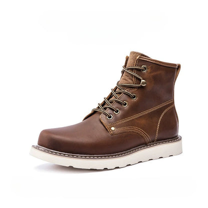Herrboots – Mokasinssöm – Snörning – Mjukt material – Vadderad Krage – Greppsula