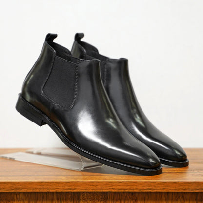 Herr Chelsea Boots – Skinn – Ankellång – Resårpaneler – Slip-on Elegans