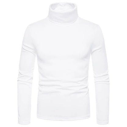 Herr Turtleneck T-shirt – Slim Fit – Stretchig Värmande – Långärmad Baslager