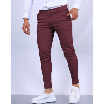 Herrbyxor – Slim Fit – Avsmalnande Ben – Skräddarsydd Look för Kontor och Fritid