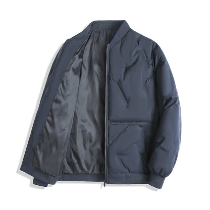 Herrjacka – Quiltad – Regular Fit – Ribbstickade Detaljer – Isolerad