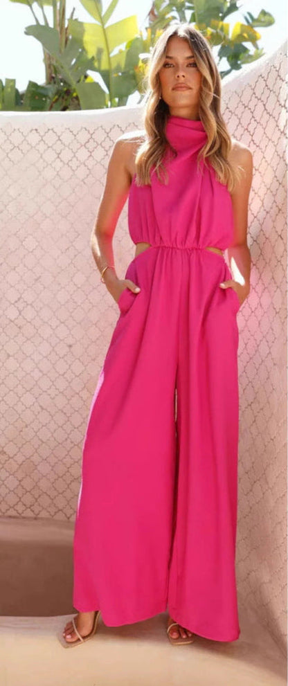 Dam Jumpsuit – Halterneck – Vida Ben – Justerbar Midja – Lätt och Andningsbar