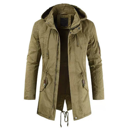 Herr Parkasjacka – Slim Fit – Luva med Dragsko – Flera Fickor – Vindresistent