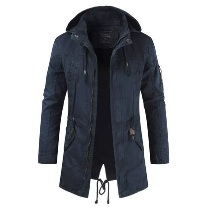 Herr Parkasjacka – Slim Fit – Luva med Dragsko – Flera Fickor – Vindresistent
