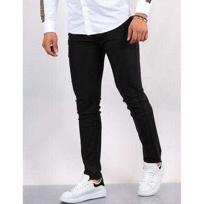 Herrkostymbyxa – Slim Fit – Vävd Struktur – Fuskficka – Helfodrad Formell Stil