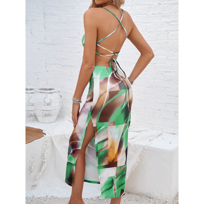 Damklänning – Bodycon Passform – Stretchtyg – Spagettiband – Midilängd Elegans