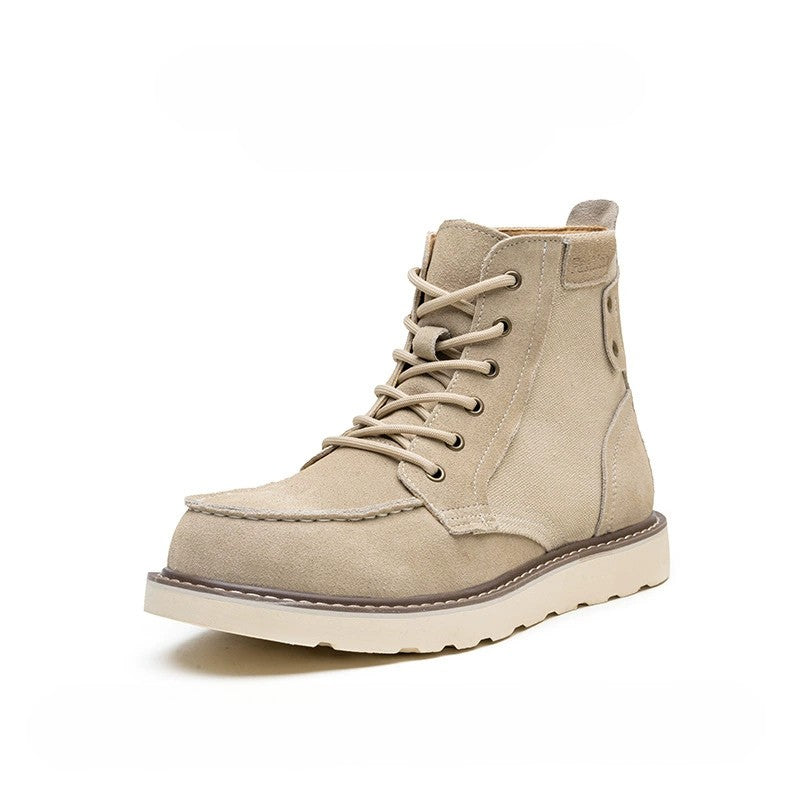 Herrboots – Mokasinssöm – Snörning – Mjukt material – Vadderad Krage – Greppsula