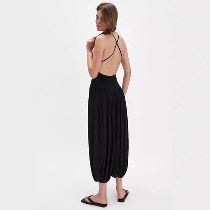 Dam Jumpsuit – Vida Ben – Rygglös med Spagettiband – Lätt och Bekväm Passform