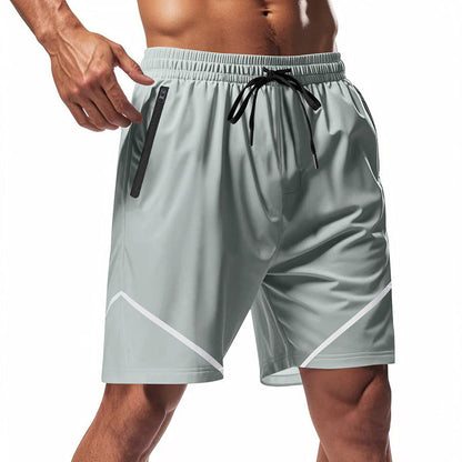 Herrshorts – Snabbtorkande – Lös Passform – Knälängd – Dragkedjefickor – Dragsko