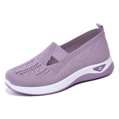 Dam Sneaker – Slip-On – Låg Profil – Bekväm Dämpad Sula