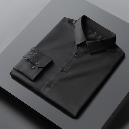 Herrskjorta – Slim Fit – Stretchigt Tyg – Strykfri – För Kontor och Affärsbruk