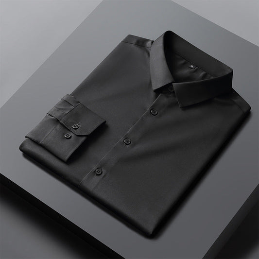 Herrskjorta – Slim Fit – Stretchigt Tyg – Strykfri – För Kontor och Affärsbruk