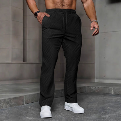 Herrjoggers – Avslappnad Passform – Bomullsblandning – Texturerad Design