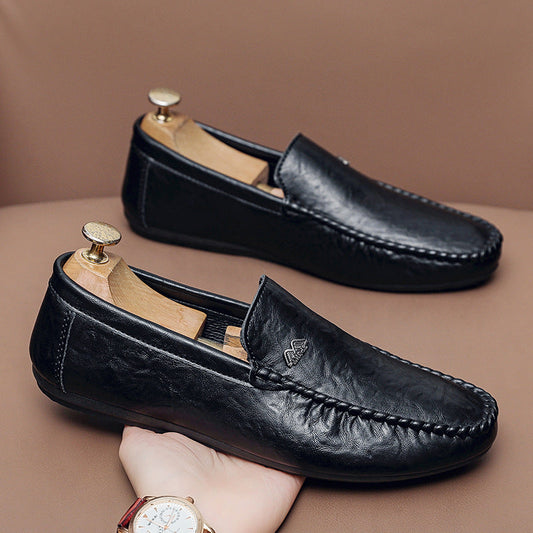 Herrloafers – Slip-on – Rund tå – Handsydd – Elegant passform för vardag