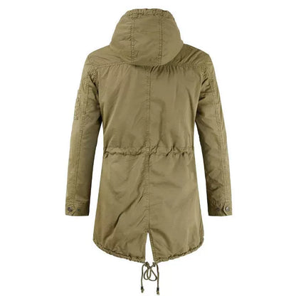 Herr Parkasjacka – Slim Fit – Luva med Dragsko – Flera Fickor – Vindresistent
