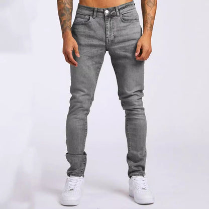 Herrjeans – Slim Fit – Klassisk Denim – Femficksmodell – Hel Längd – Avslappnad Stil