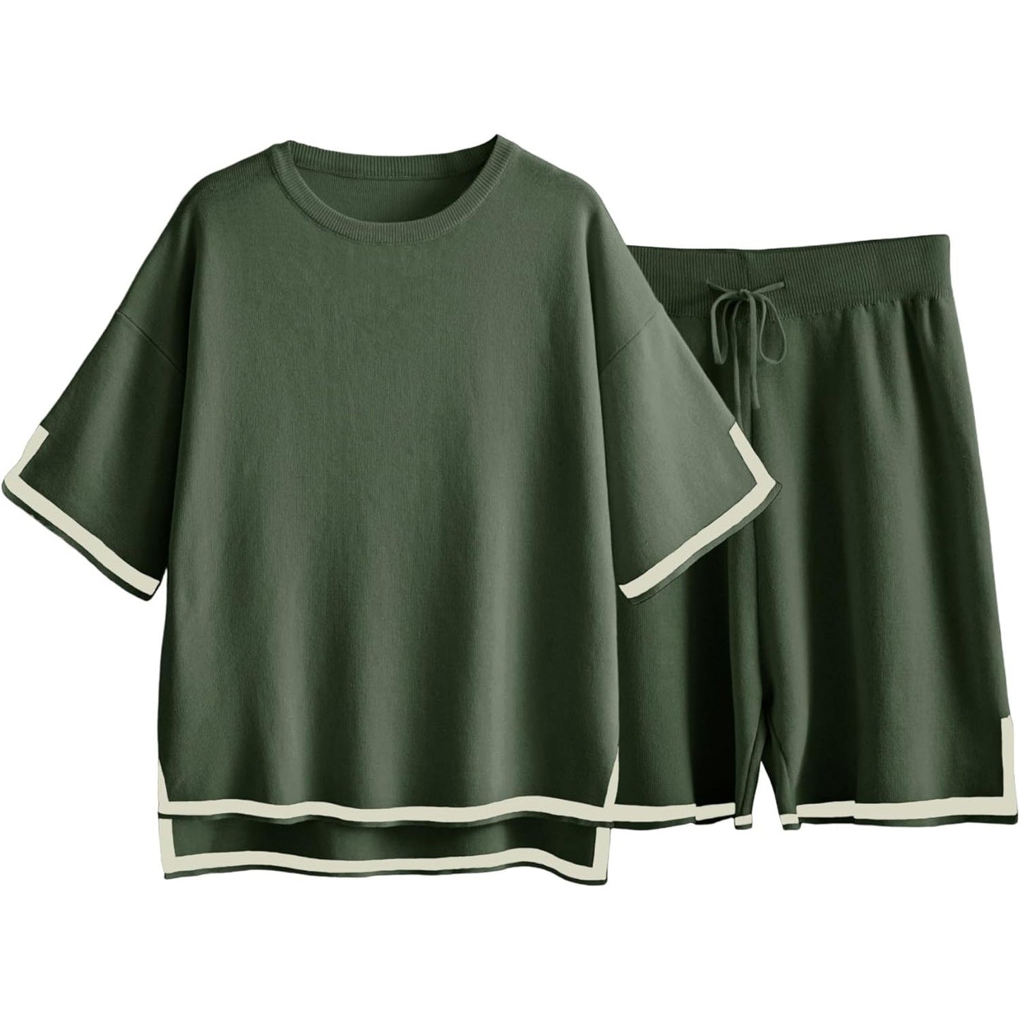 Damset i stickad tröja – Avslappnad passform – Andningsbart tyg – Ribbad kantdesign