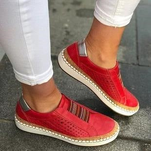 Dam Sneakers Slip-on – Andningsbar Komfort – Elastisk Rem – Dämpad Tjocksula