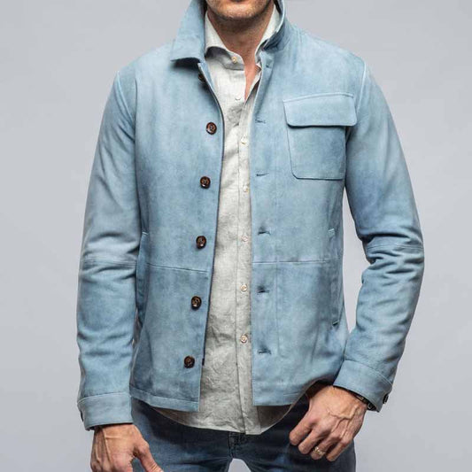 Herrjacka slim fit – knappstängning – bröstficka