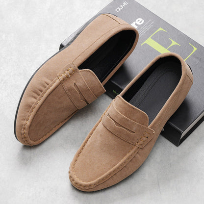 Herrloafers – Klassisk Slip-On – Moc Toe – Dekorsöm – Andningsbart Bekvämt Plagg