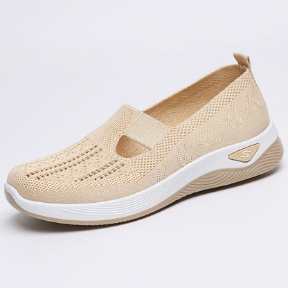 Dam Sneaker – Slip-On – Låg Profil – Bekväm Dämpad Sula