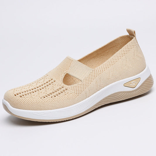 Dam Sneaker – Slip-On – Låg Profil – Bekväm Dämpad Sula