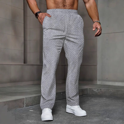 Herrjoggers – Avslappnad Passform – Bomullsblandning – Texturerad Design